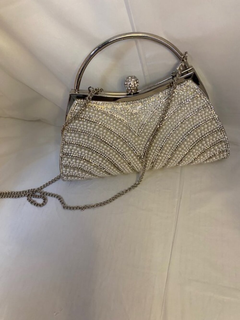 D'Margeaux Faux-Pearl Bag/Evening Clutch Party Bag - Picture 3 of 8